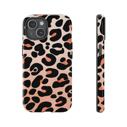 Elegant Peach Leopard Print Phone Case