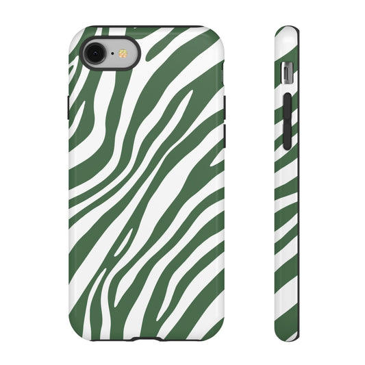 Modern Sage Zebra Print Phone Case