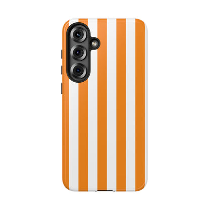 Simple Yellow & White Stripe Pattern Phone Case - White Phone Case - Samsung Galaxy S25 Plus / Glossy