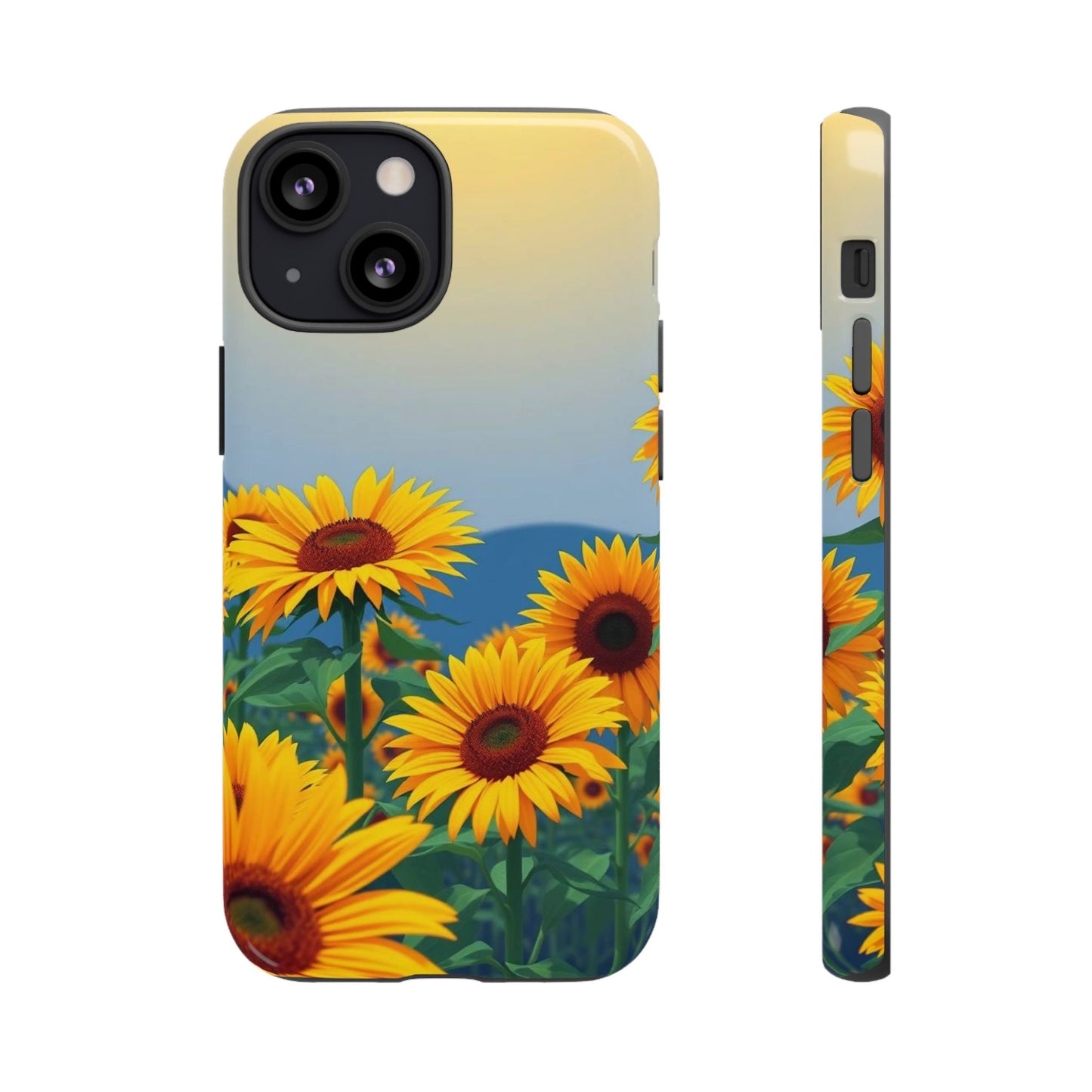 iPhone 13 Mini / Glossy Phone Case - Sunflowers Design Phone Case