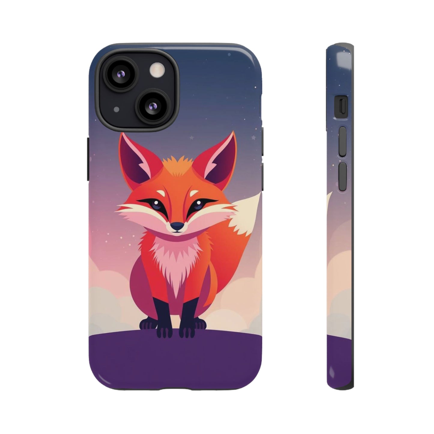 iPhone 13 Mini / Glossy Phone Case - Pop Art Fox Design Phone Case