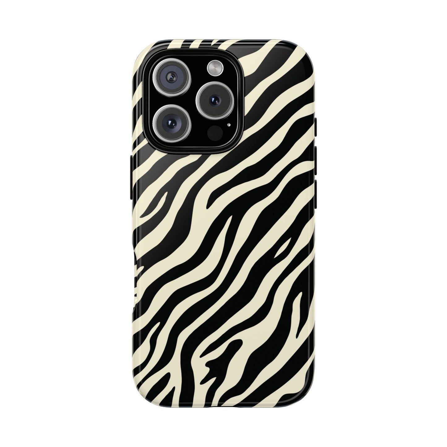 Chic Ivory Zebra Print Phone Case