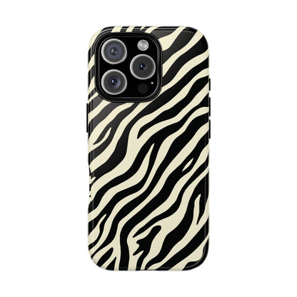 Chic Ivory Zebra Print Phone Case