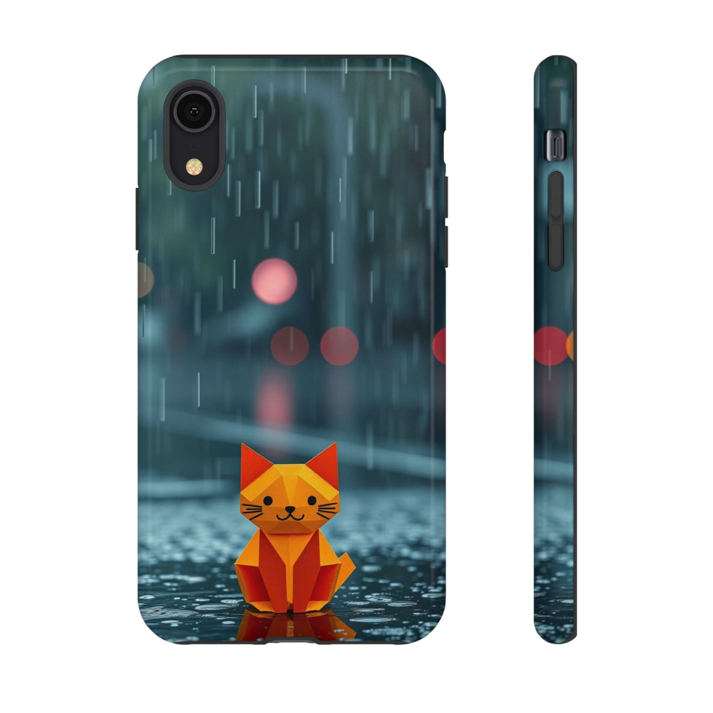 iPhone XR / Glossy Phone Case - Origami ’Soggy Cat’ Design Phone Case