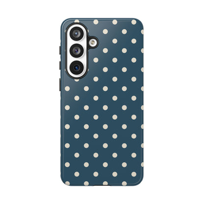 Blue & White Dot Pattern Phone Case
