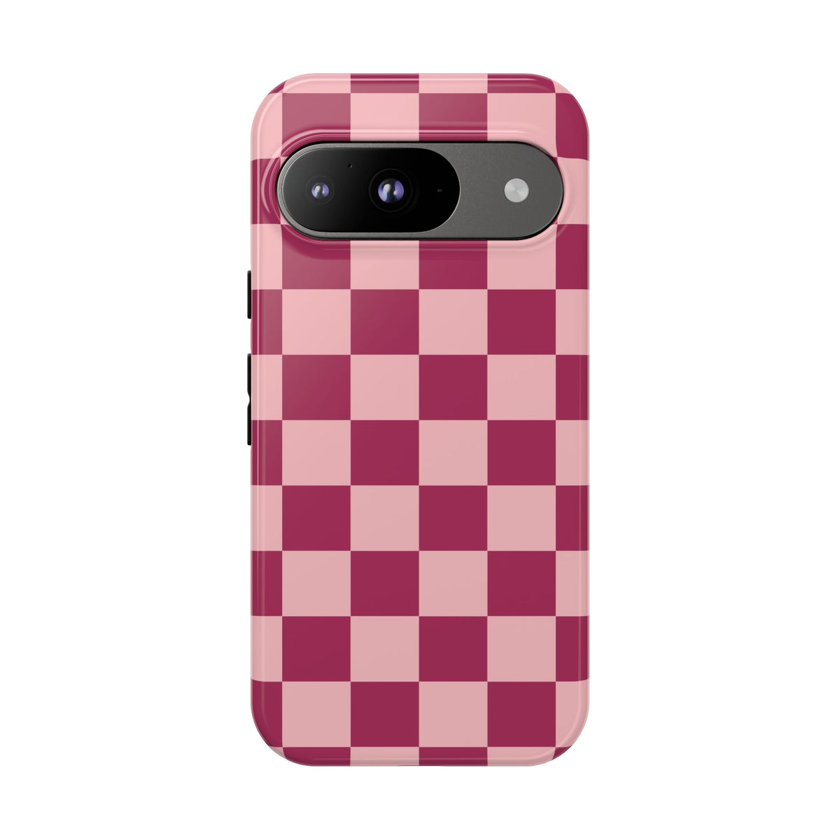 Pink Checked Pattern Phone Case - Pink Phone Case - Google Pixel 9 / Glossy