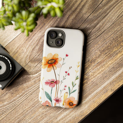 Boho Chic Watercolour Wild Blooms Pattern Phone Case - Multicolor Phone Case
