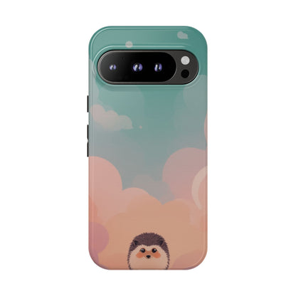 Cute Hedgehog & Cloud Design Phone Case - Multicolor Phone Case - Google Pixel 9 Pro / Glossy