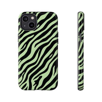 Stylish Mint Zebra Print Phone Case