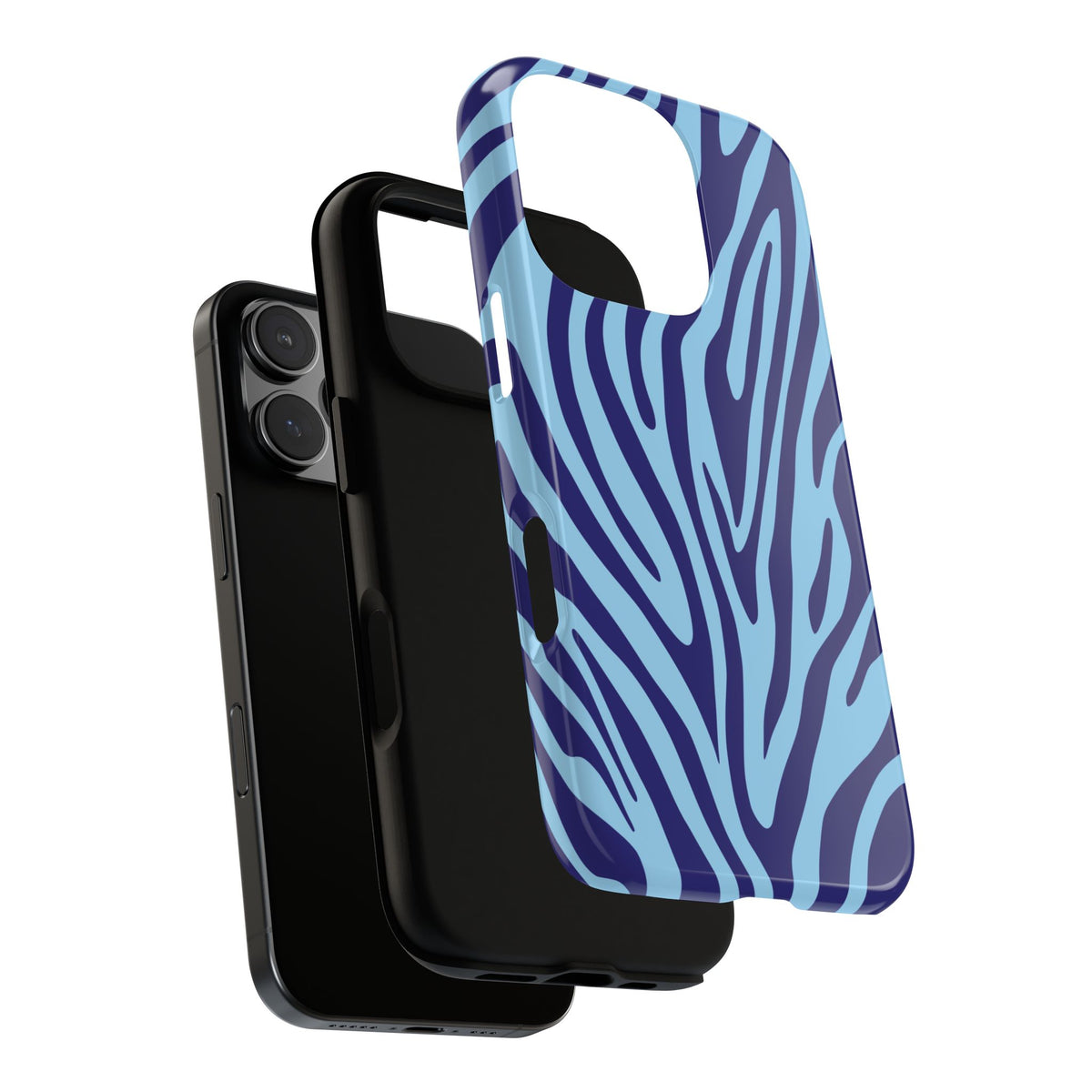 Boutique Sky Blue Tiger Print Phone Case - Blue Phone Case