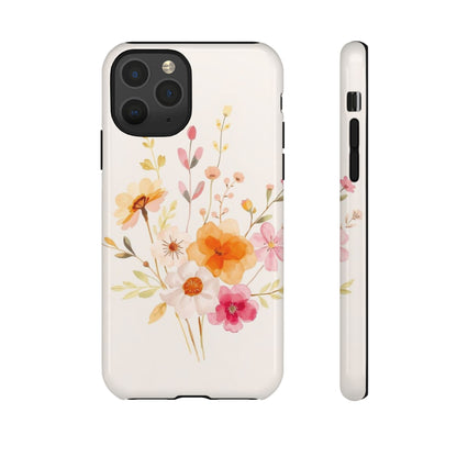 iPhone 11 Pro / Glossy Phone Case - Boho Chic Watercolour Flower Pattern Phone Case