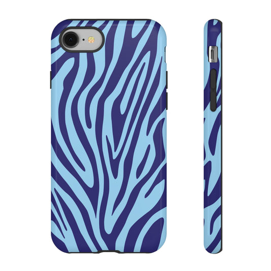 Boutique Sky Blue Tiger Print Phone Case