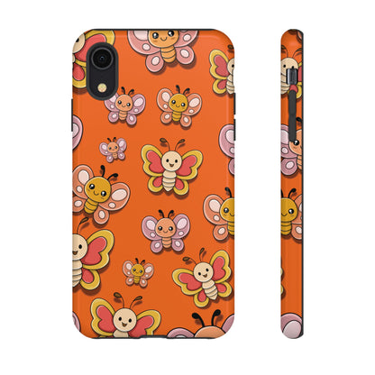 iPhone XR / Glossy Phone Case - Orange Butterfly Sticker Design Phone Case