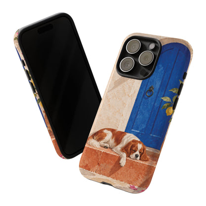 Cavalier King Charles Spaniel Blue Door Siesta Phone Case - Multicolor Phone Case