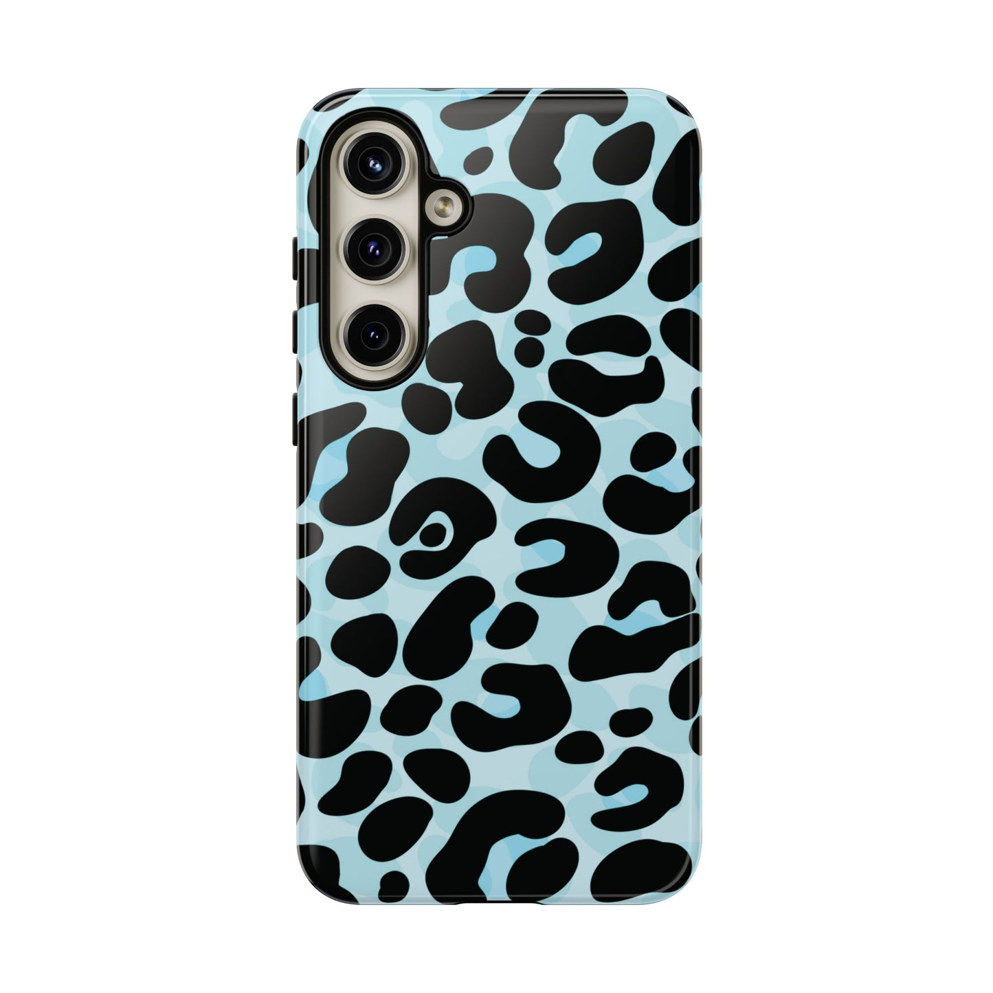 Cool Aqua Leopard Print Phone Case