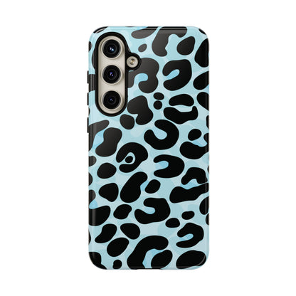Cool Aqua Leopard Print Phone Case