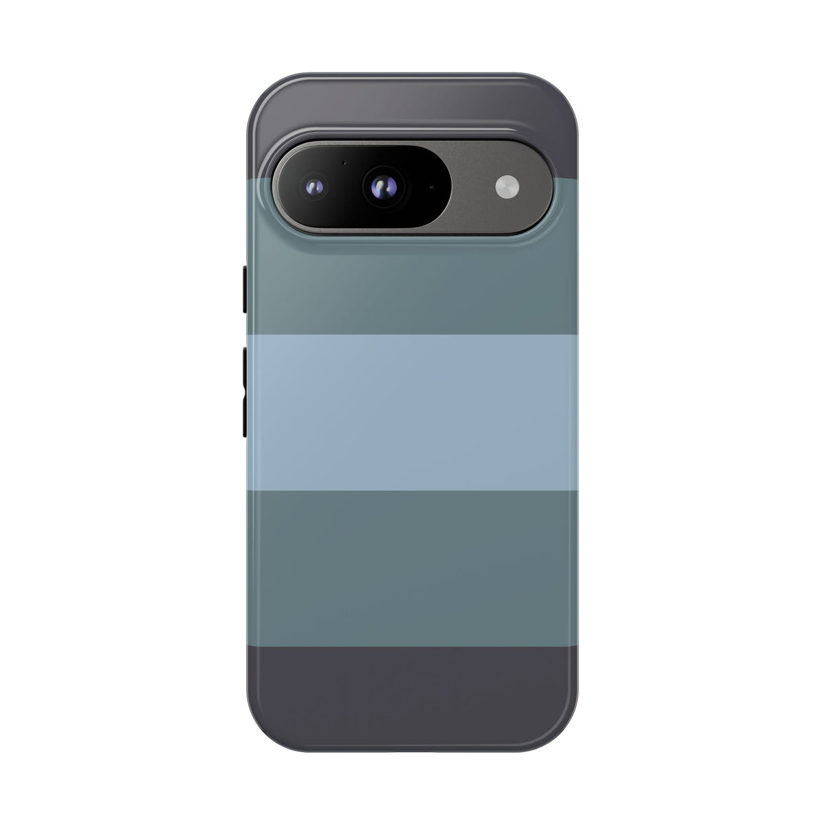 Shades of Blue Horizontal Stripe Pattern Phone Case - Blue Phone Case - Google Pixel 9 / Glossy