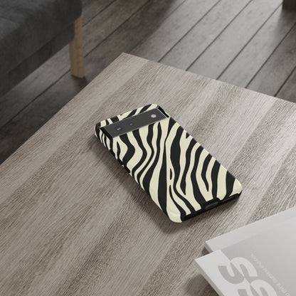 Modern Neutral Zebra Print Phone Case