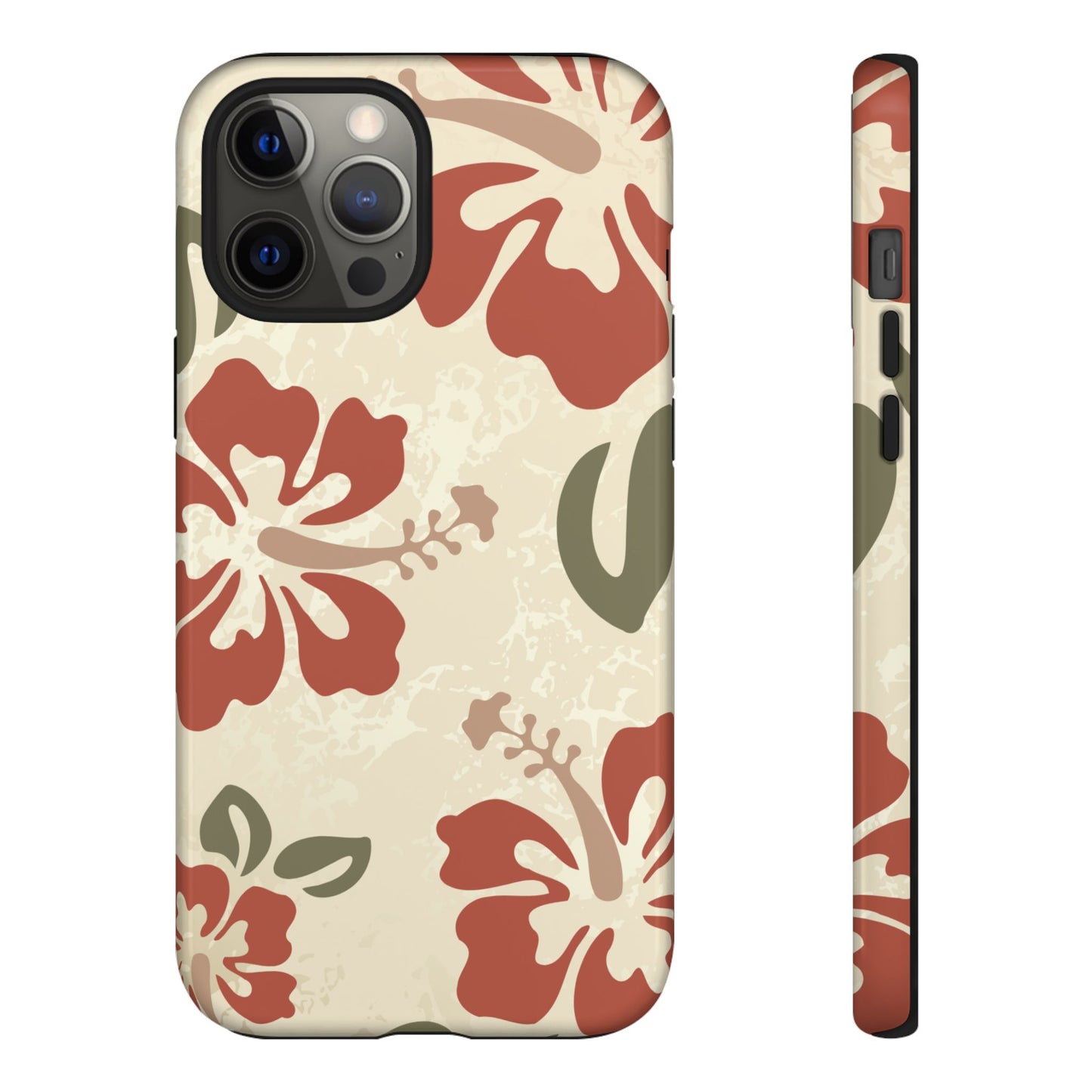 iPhone 12 Pro Max / Glossy Phone Case - ’Boho Chic Hibiscus Pattern #1’ Phone Case