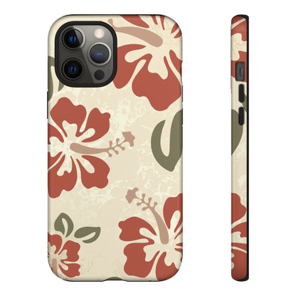 iPhone 12 Pro Max / Glossy Phone Case - ’Boho Chic Hibiscus Pattern #1’ Phone Case