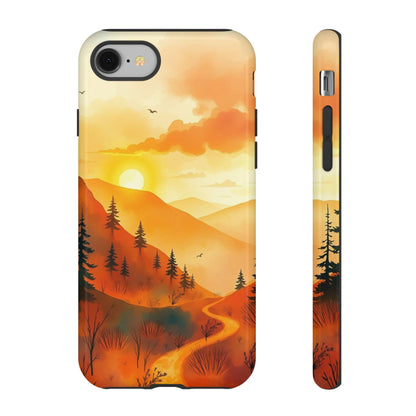 Golden Sunset Design Phone Case