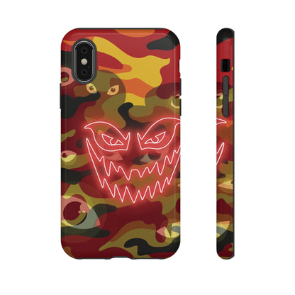 Inferno Neon Face Camo Phone Case - Red Phone Case - iPhone X / Glossy