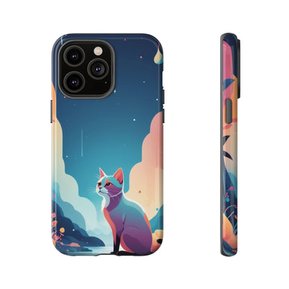 Stylised Cat Design Phone Case - Multicolor Phone Case - iPhone 14 Pro Max / Glossy