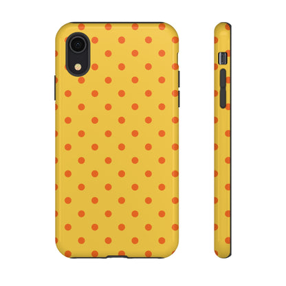 Trendy Yellow & Orange Dot Pattern Phone Case - Yellow Phone Case - iPhone XR / Glossy