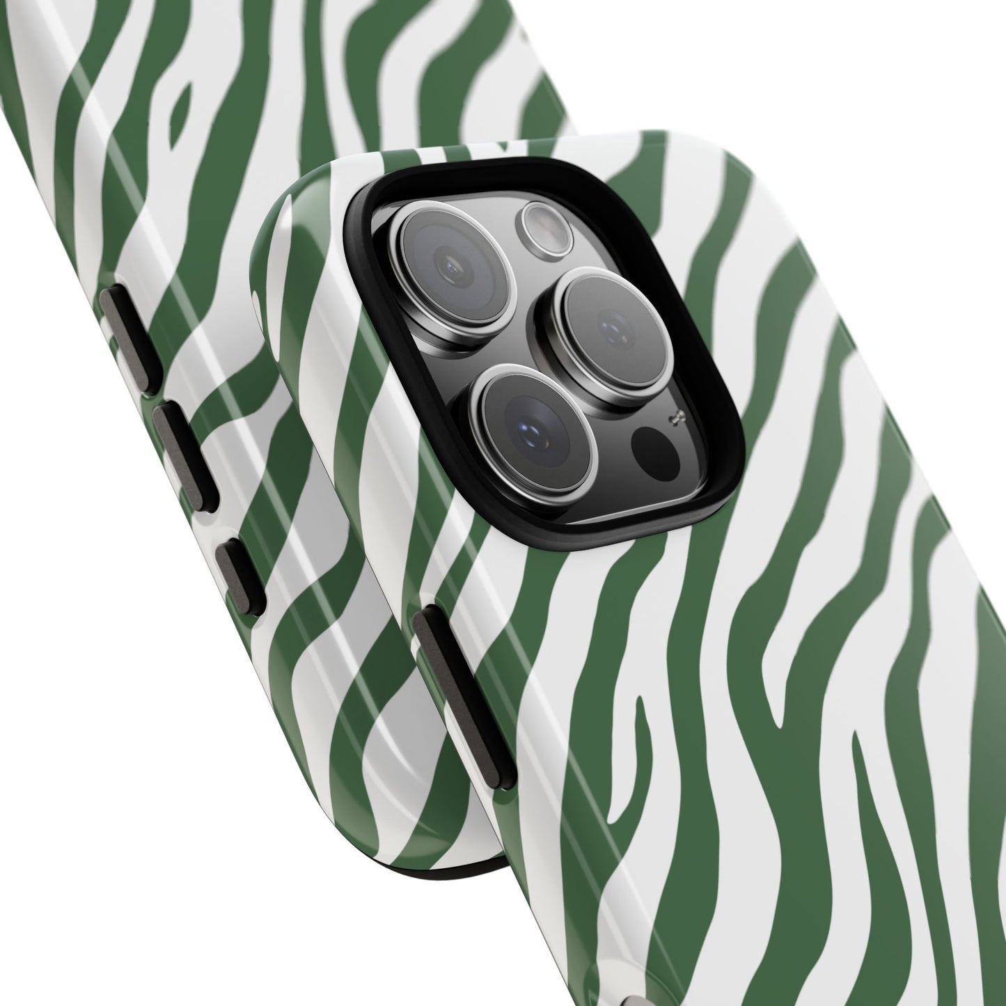 Stylish Sage Zebra Print Phone Case