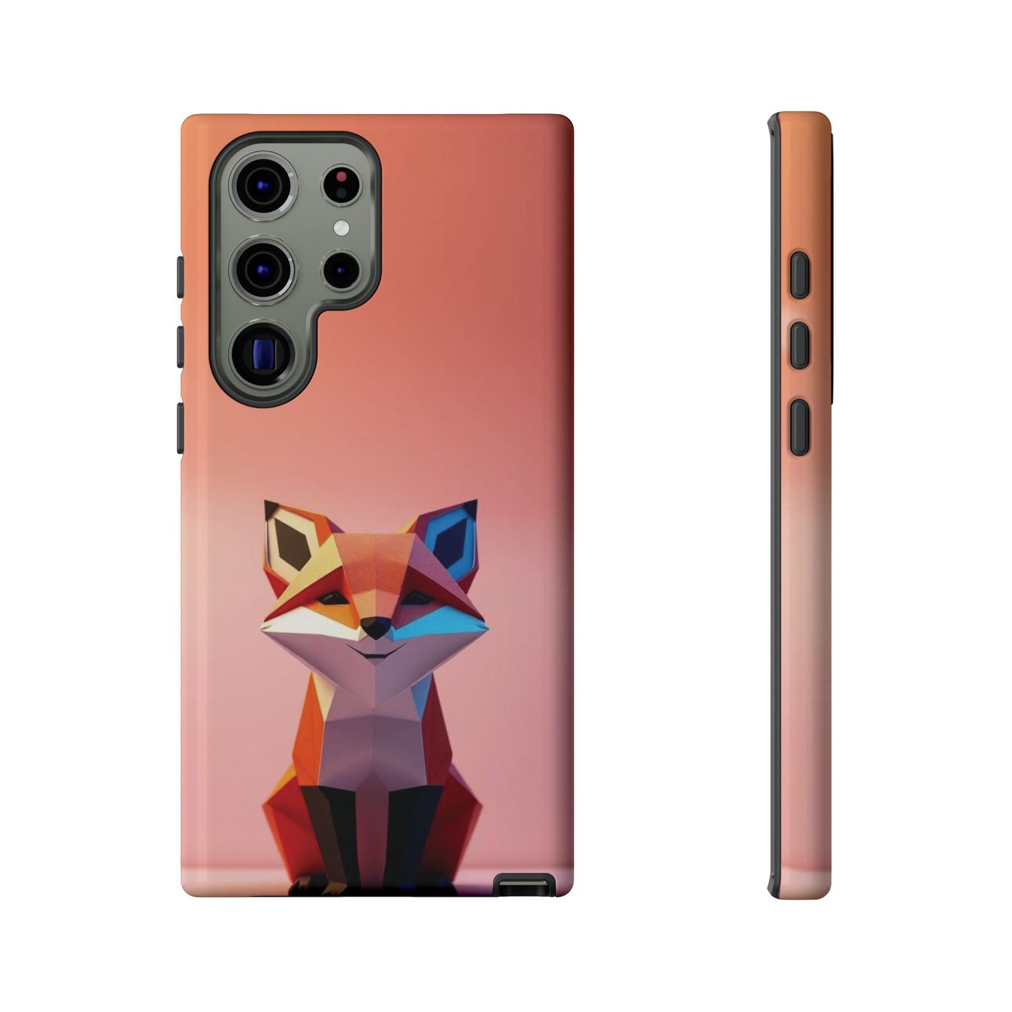 Samsung Galaxy S23 Ultra / Glossy Phone Case - Origami Fox Design Phone Case