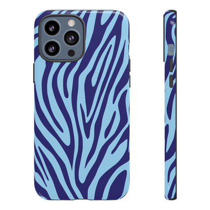 Boutique Sky Blue Tiger Print Phone Case