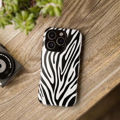 Classic Monochrome Tiger Print Phone Case