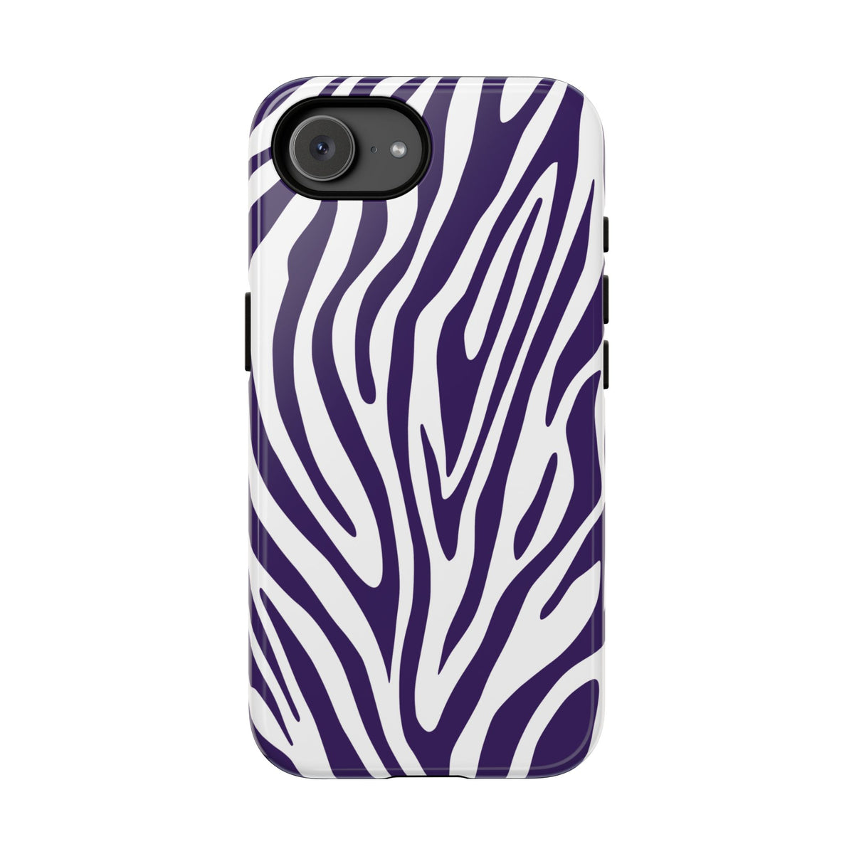 Graphic Purple Tiger Print Phone Case - Purple Phone Case - iPhone 17e / Glossy