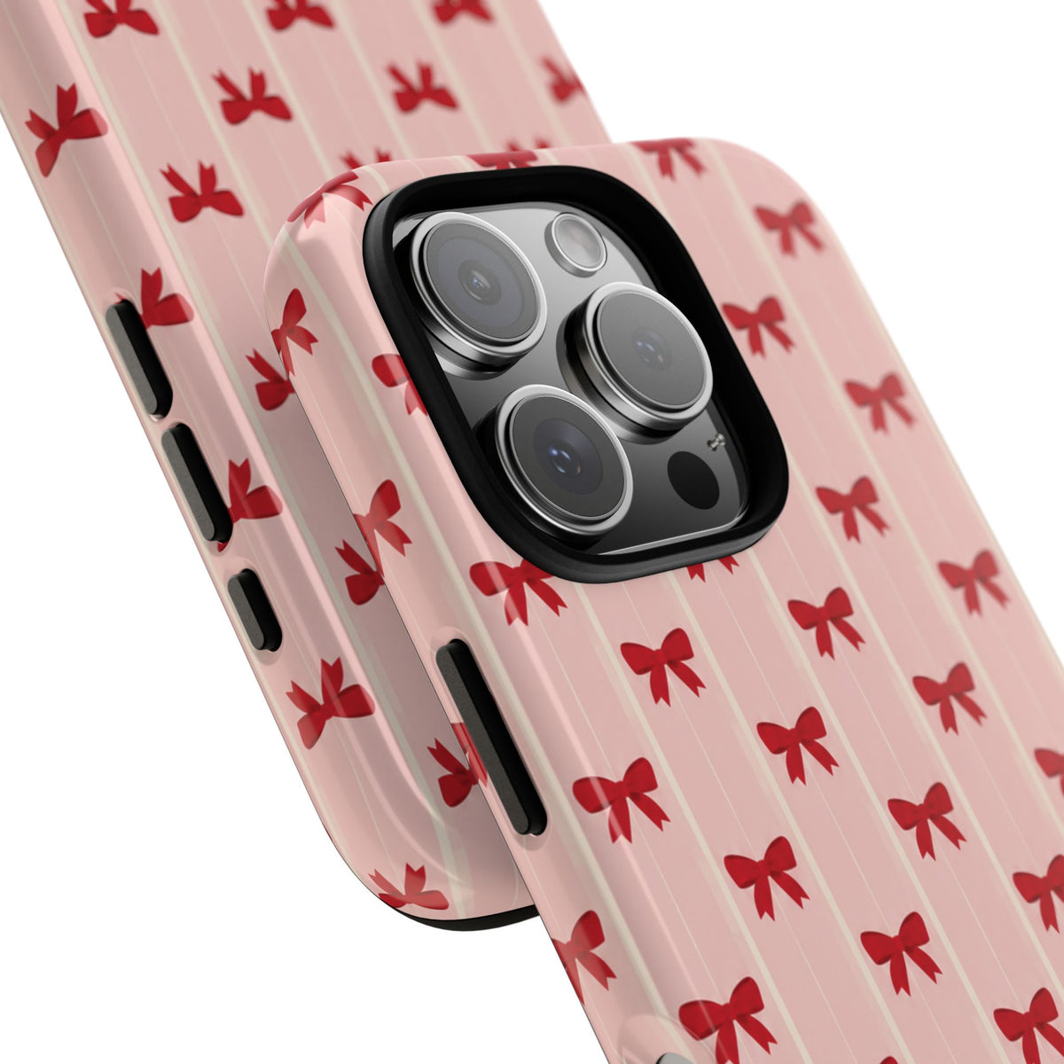 Retro Cherry Red Bow Pattern Phone Case