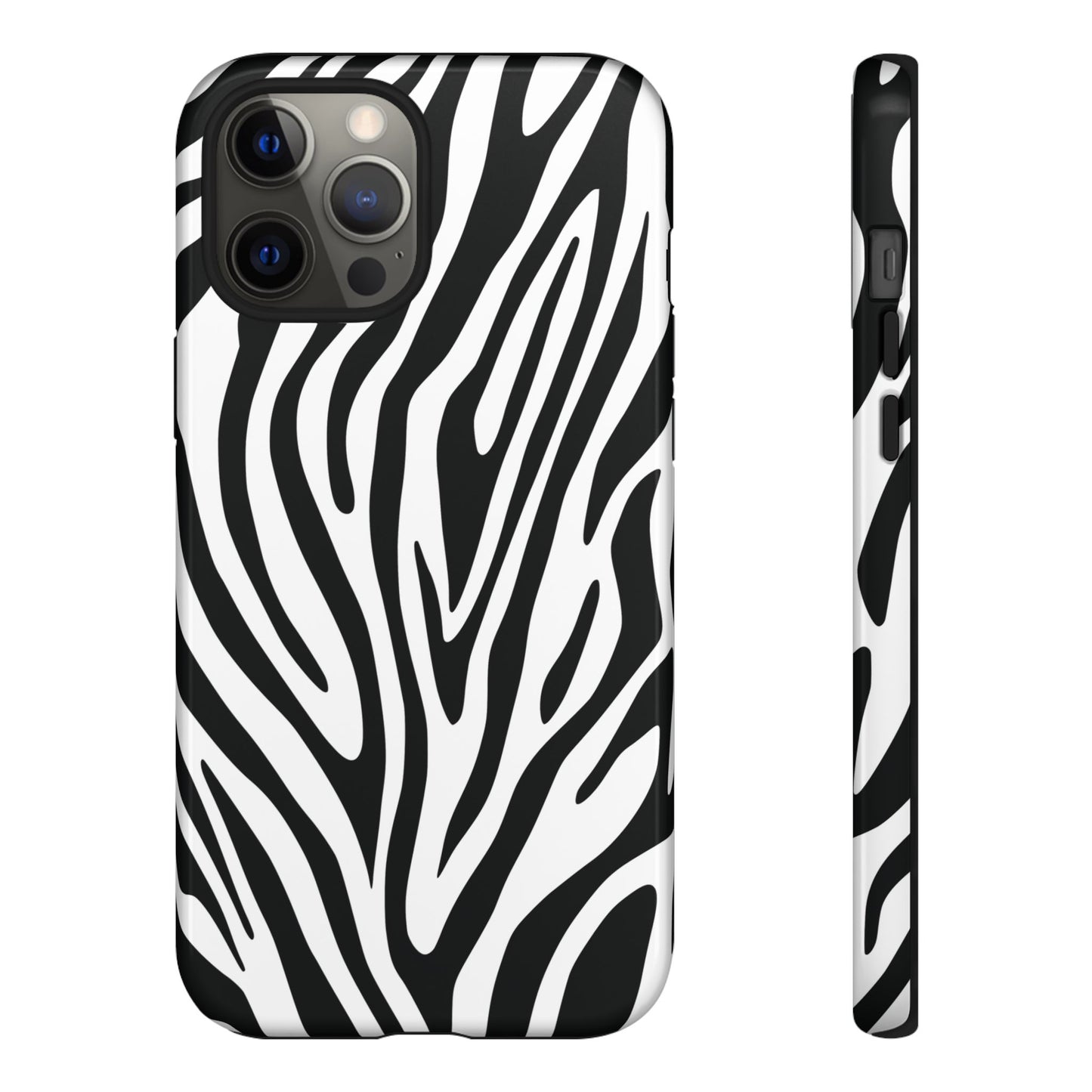 Classic Monochrome Tiger Print Phone Case