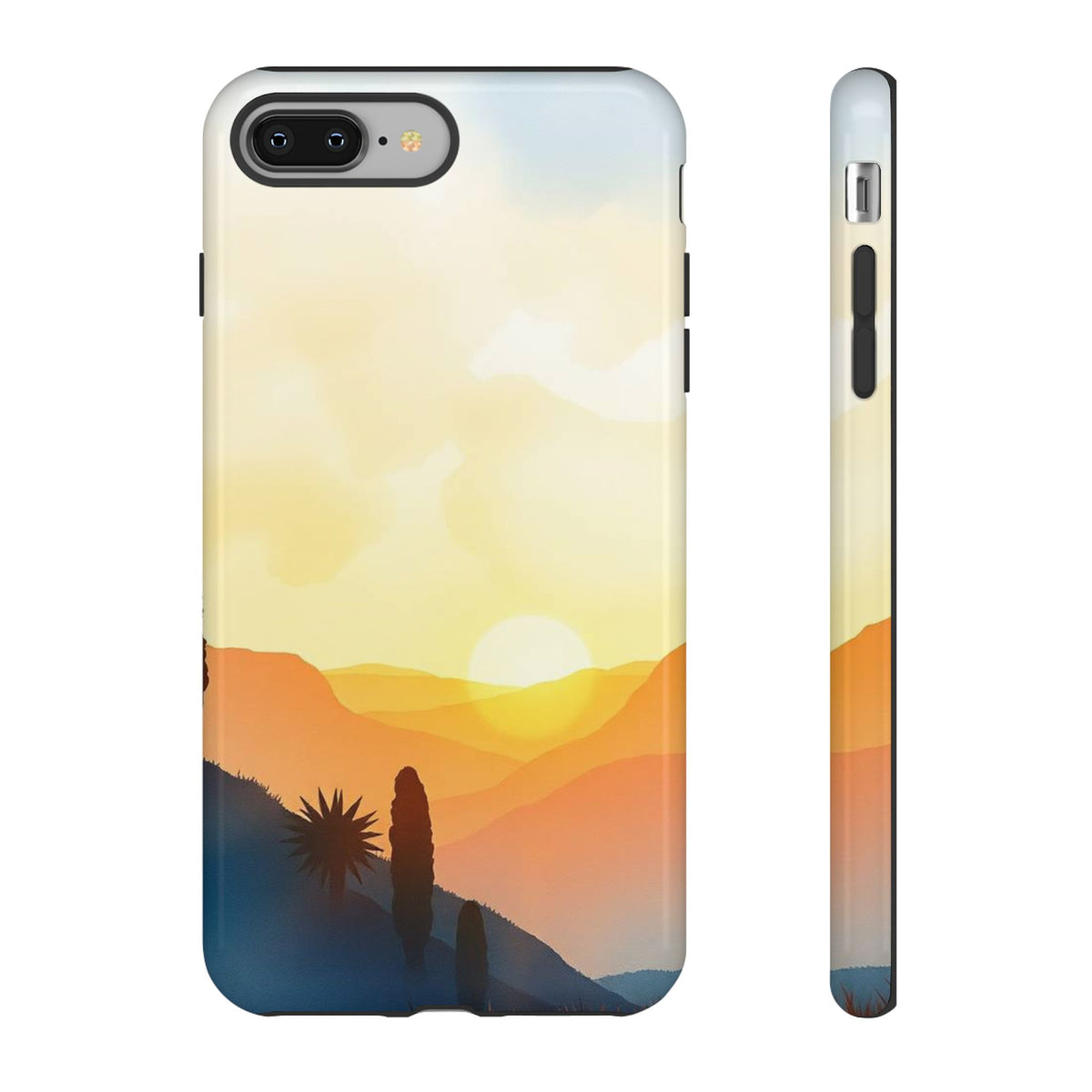 Watercolour Sunset Design Phone Case - Multicolor Phone Case - iPhone 8 Plus / Glossy