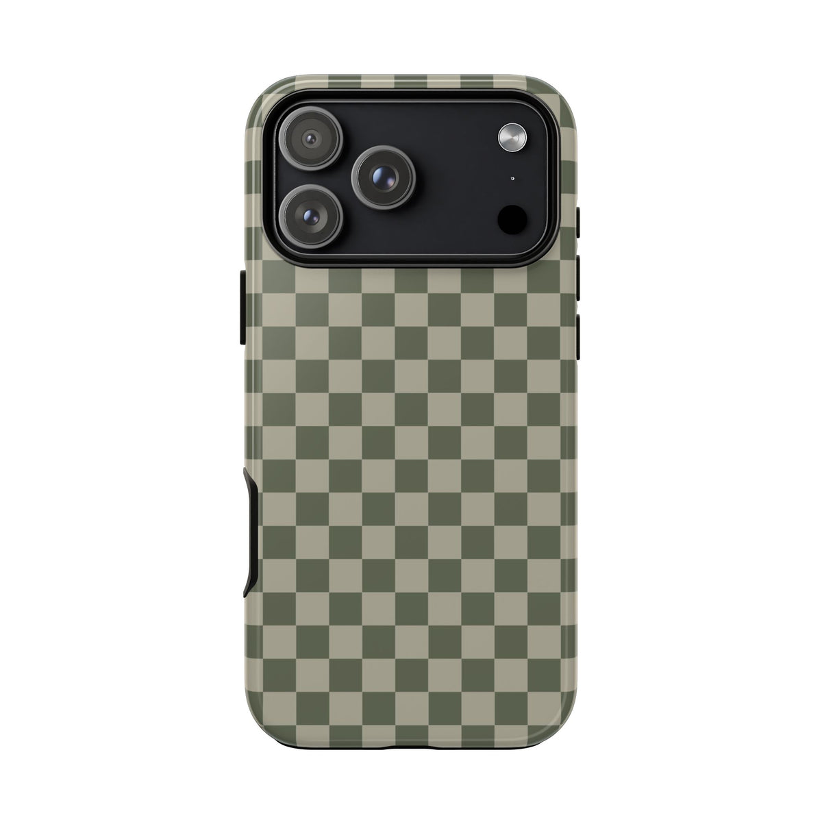 Bold Olive Green Checked Pattern Phone Case - Green Phone Case - iPhone 18 Pro Max / Glossy