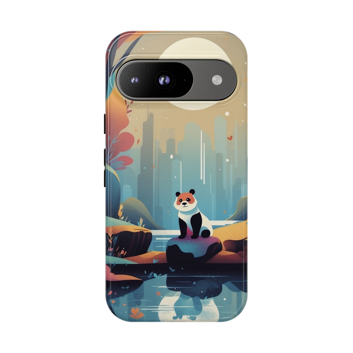 Stylised Panda Design Phone Case - Multicolor Phone Case - Google Pixel 9 / Glossy