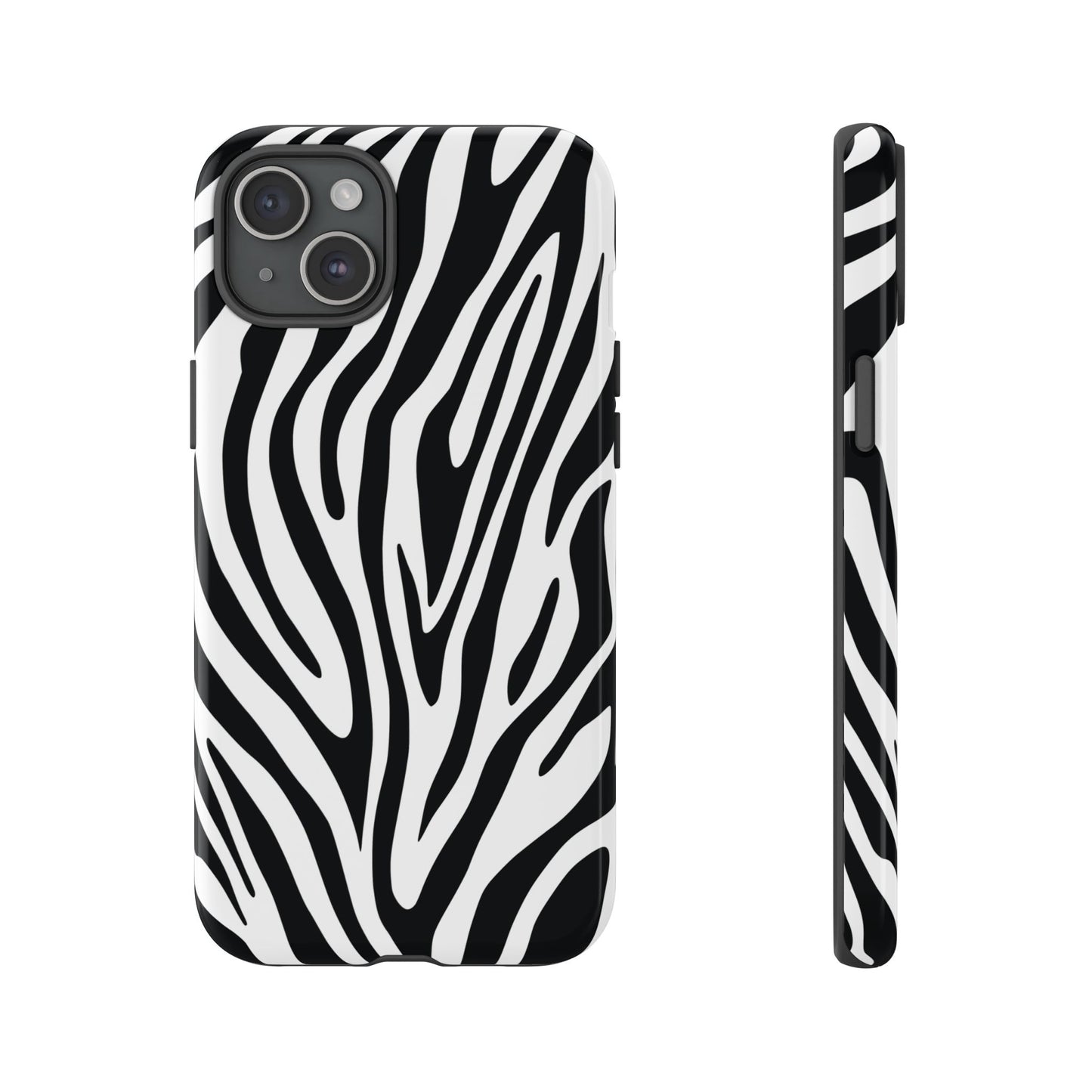 Classic Monochrome Tiger Print Phone Case