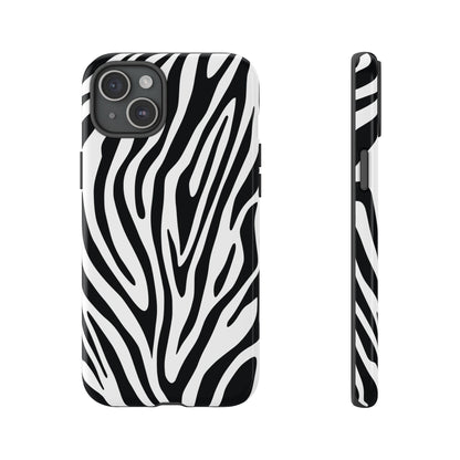 Classic Monochrome Tiger Print Phone Case