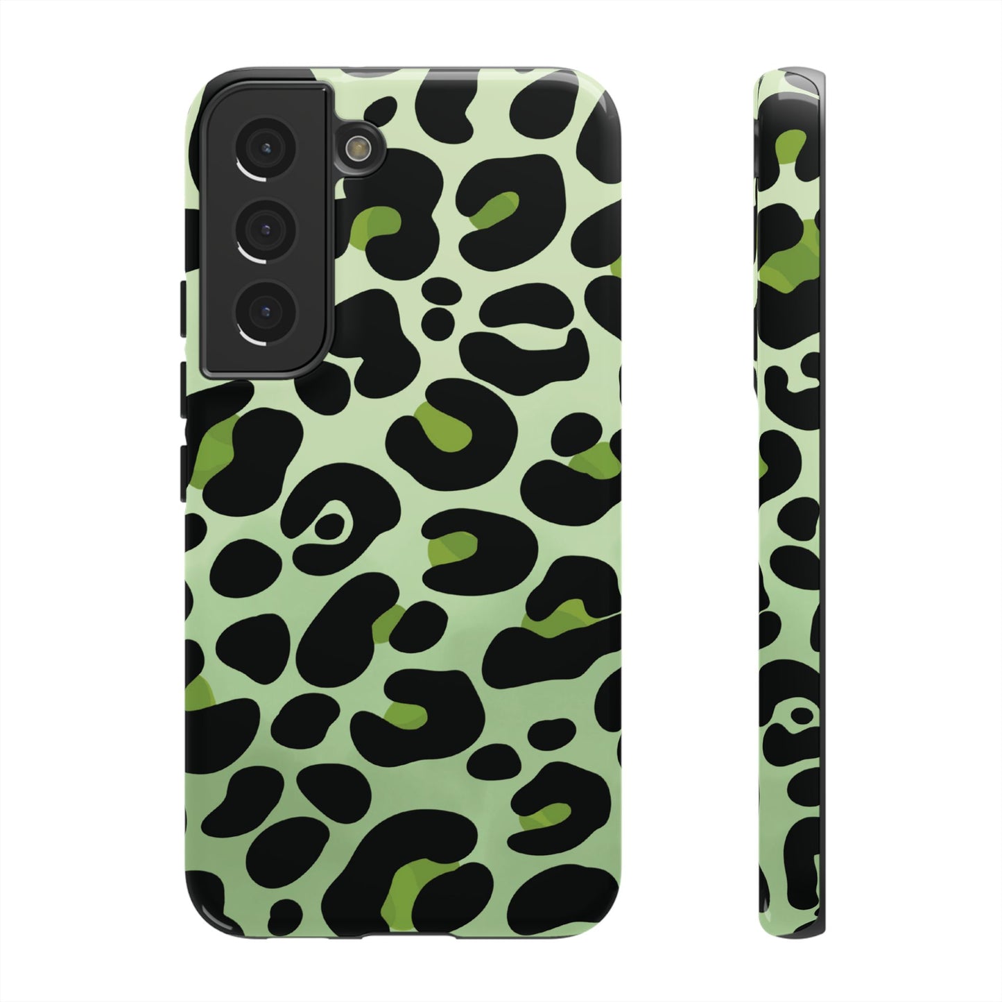 Chic Sage Leopard Print Phone Case