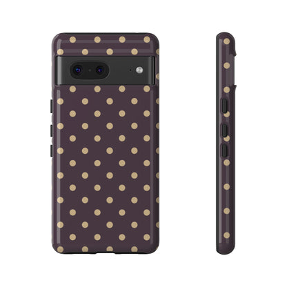 Purple with Yellow Dot Pattern Phone Case