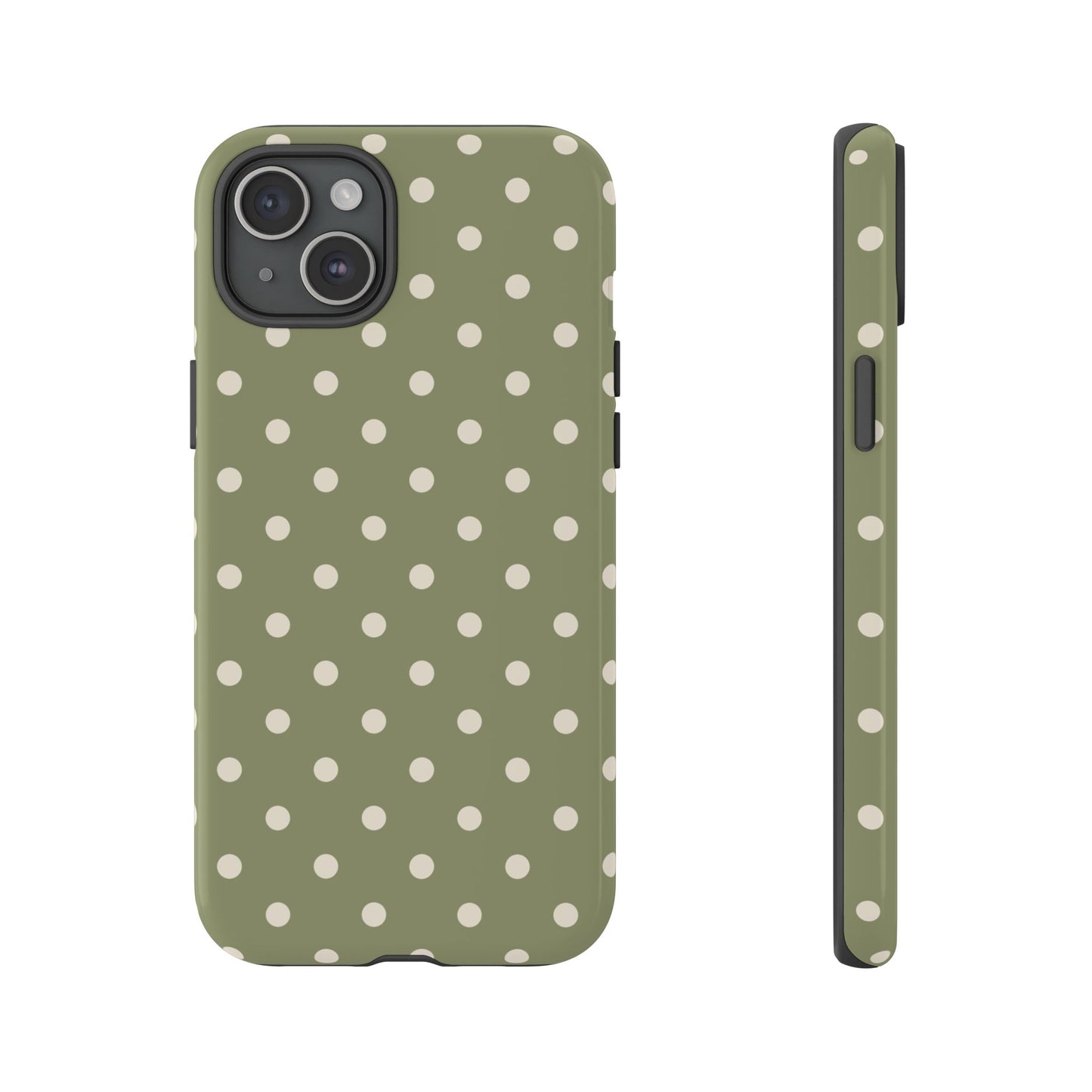 Green & White Dot Pattern Phone Case