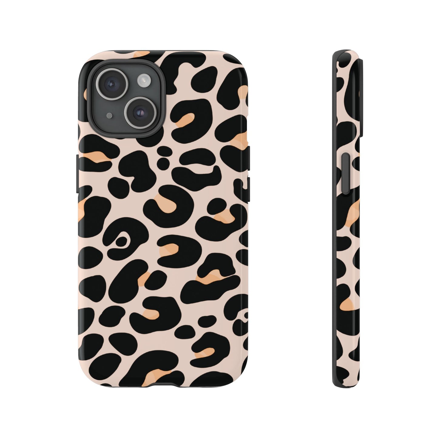 Elegant Peach Leopard Print Phone Case
