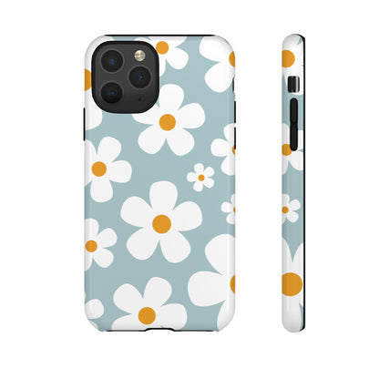 iPhone 11 Pro / Glossy Phone Case - ’Blue Daisy Pattern’ Phone Case