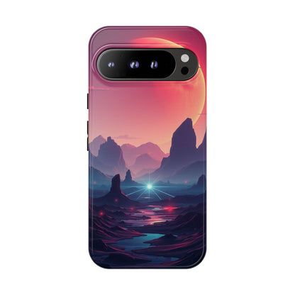 Google Pixel 9 Pro XL / Glossy Phone Case - Alien Moon Landscape Design Phone Case