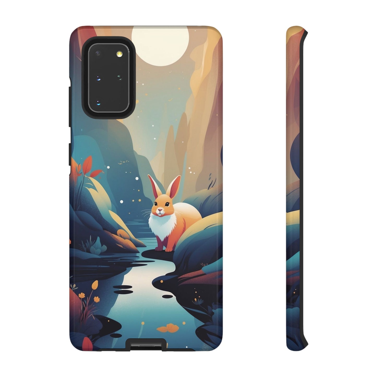 Samsung Galaxy S20+ / Glossy Phone Case - Stylised Rabbit Design Phone Case