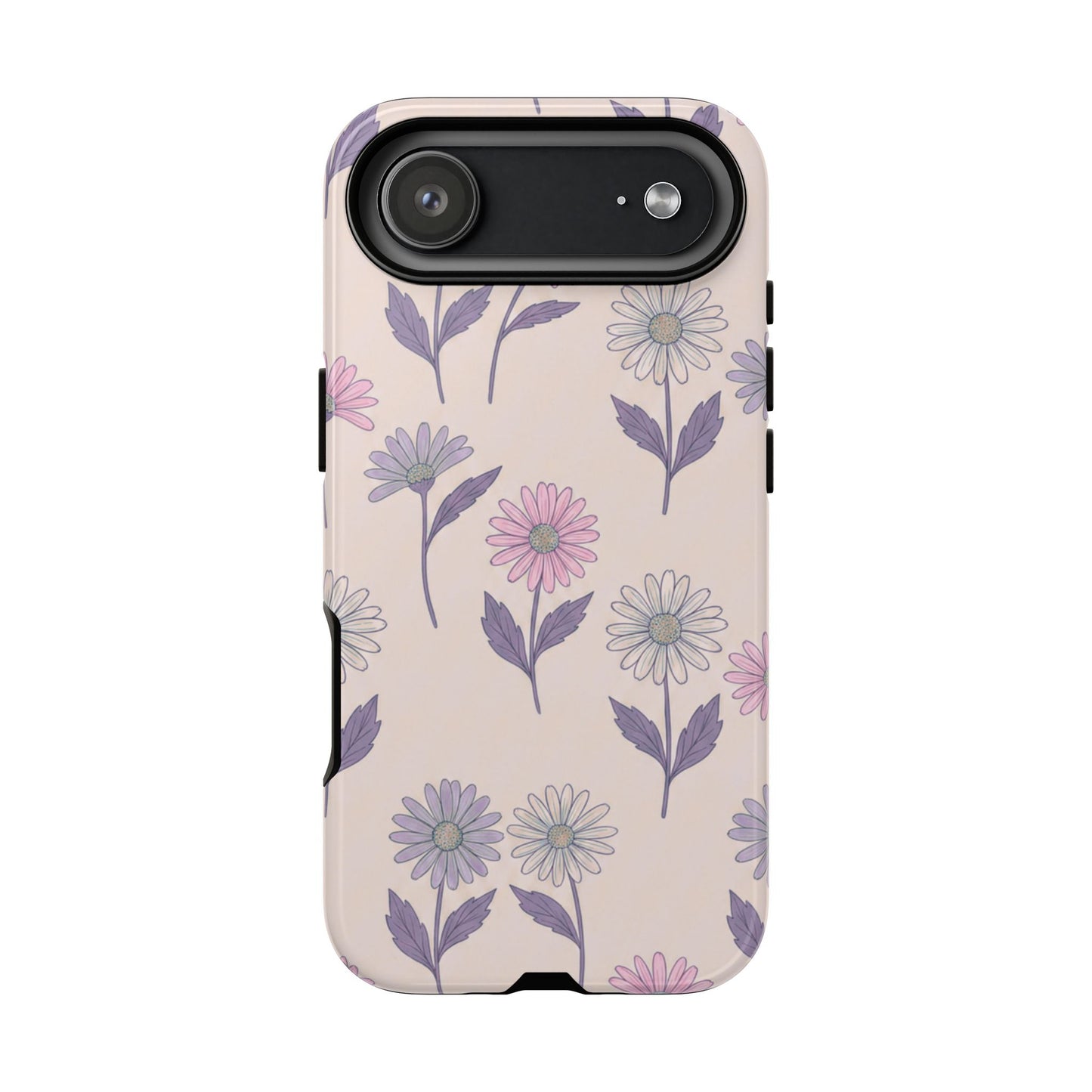 Pretty Pink & Purple Daisy Pattern Phone Case