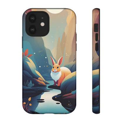 Stylised Rabbit Design Phone Case - Multicolor Phone Case - iPhone 12 / Glossy