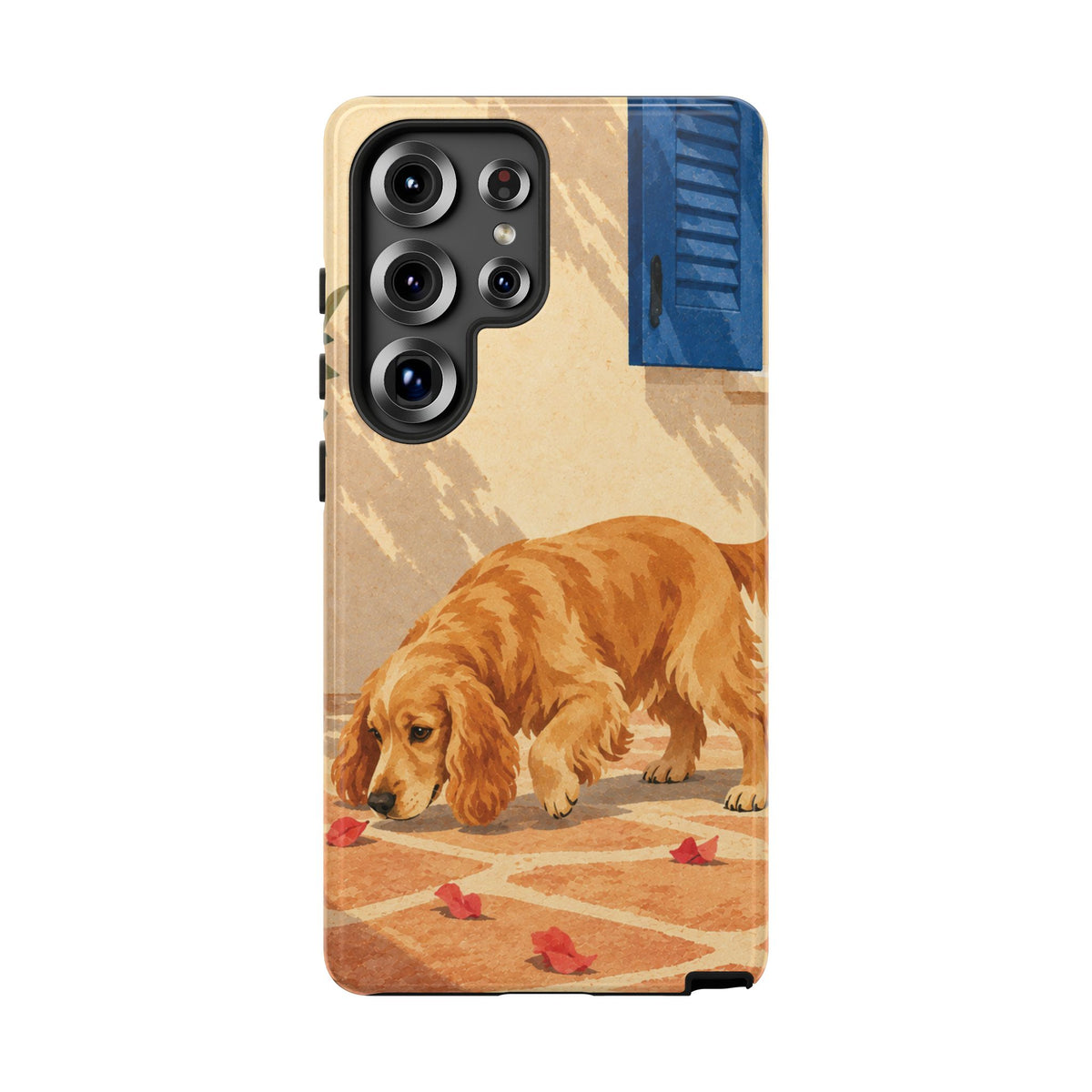 Cocker Spaniel Scent Trail Phone Case - Multicolor Phone Case - Samsung Galaxy S25 Ultra / Glossy